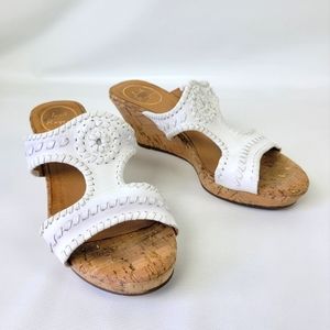 Jack Rogers Leather and Kork Wedge Sz 6.5 EUC